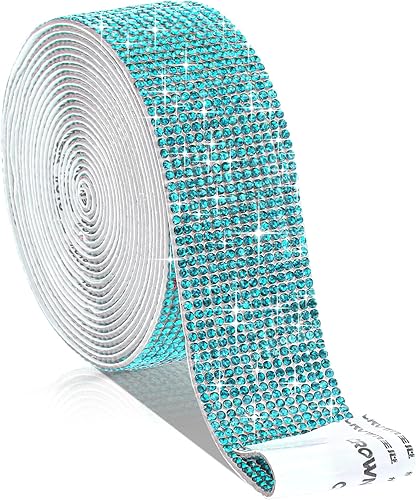 Miniatura 1 de Zonon - Tiras adhesivas con diamantes de imitación para manualidades y decoración de Navidad, automóvil y celular, rollo, cinta con joyas, 2 mm