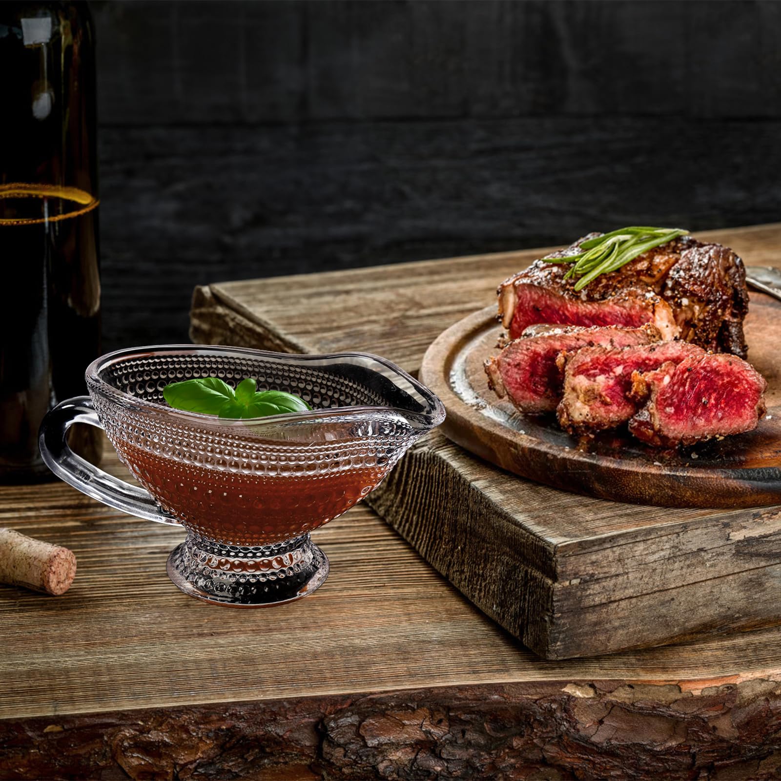 Amazon.com | ZOOFOX 2 Pack 12 oz Glass Gravy Boat, Crystal Gravy
