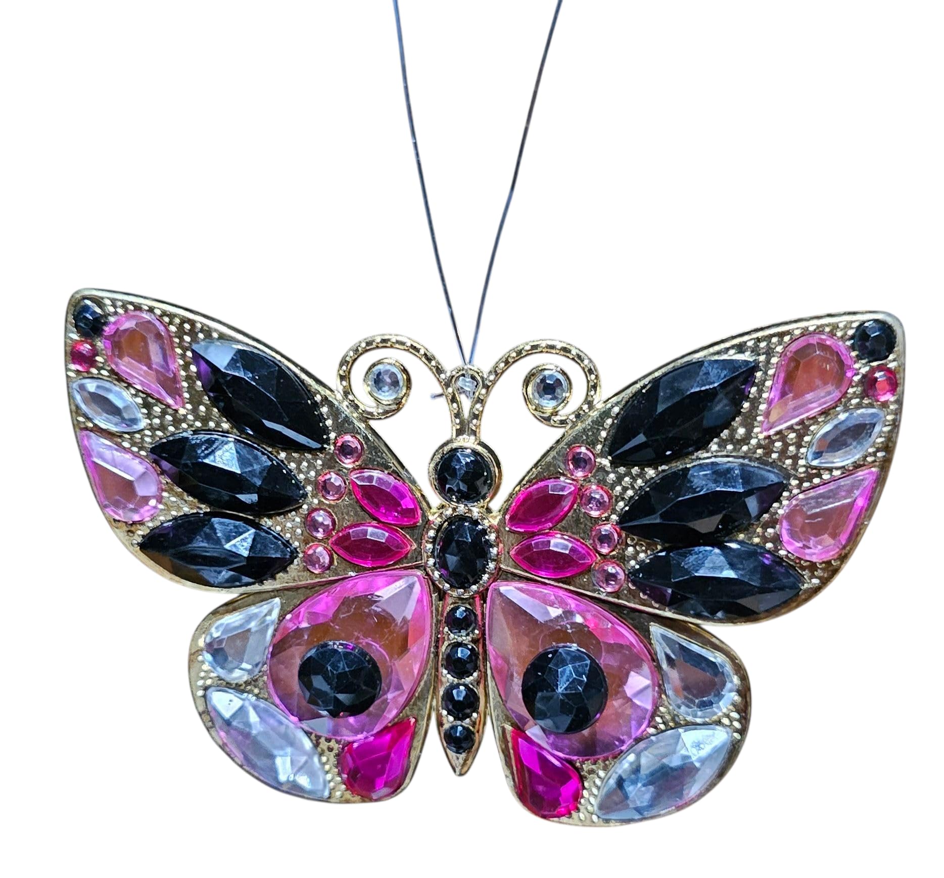 Ganz Adorno de mariposa radiante acrílico de 4 pulgadas de ancho x 2 1/2 pulgadas de largo, 4 pulgadas ACRY-559 (rosa)