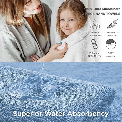 Vista 135 de Juego de toallas de microfibra de 8 piezas, 2 toallas de baño, 2 toallas de mano, 4 toallas pequeñas, toalla de baño extra grande para baño, hotel