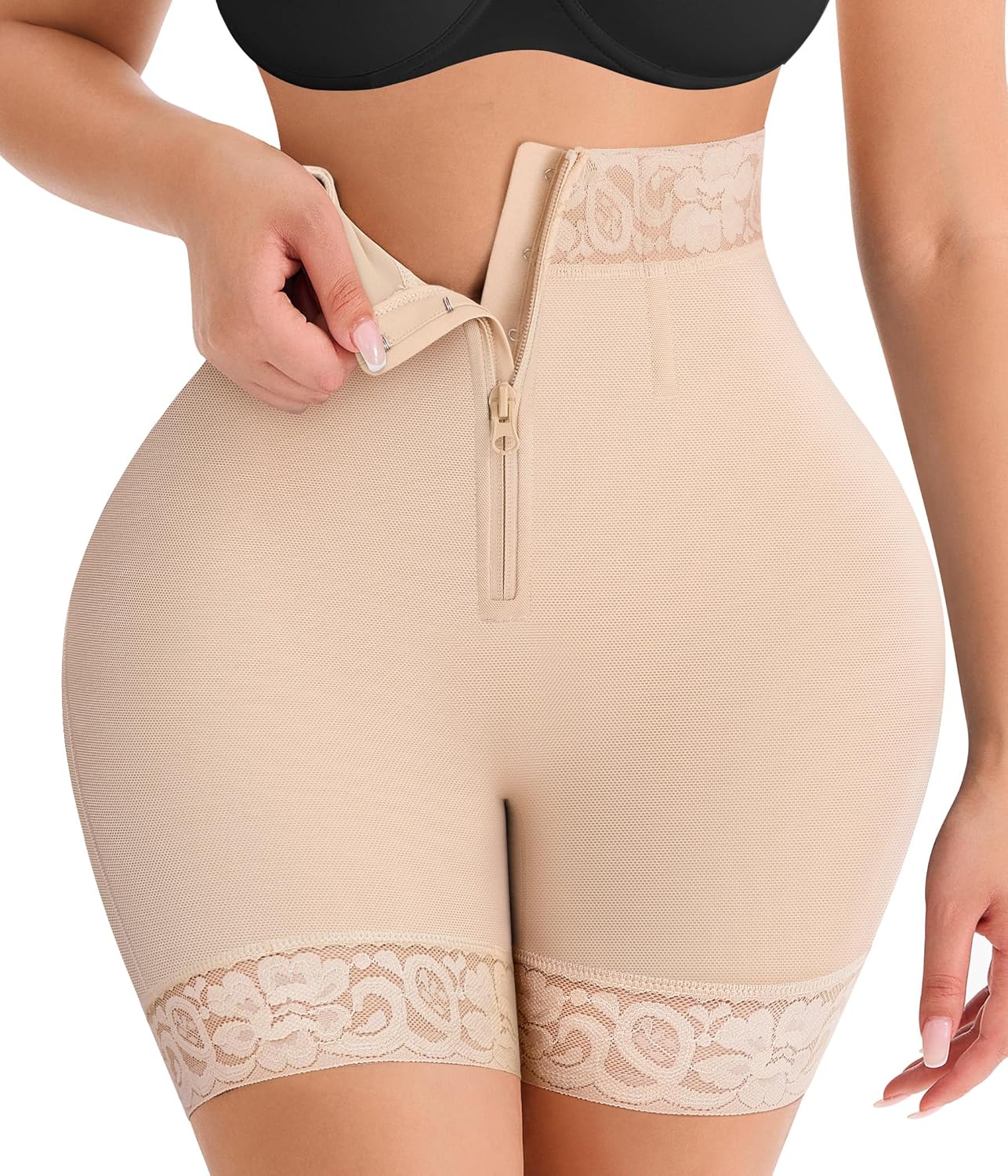 MERYOSZ Tummy Control Shapewear Shorts - Zipper Butt Lifting Panties Underwear Shapewear for Women Faja Body Shaper Girdle - Image 2