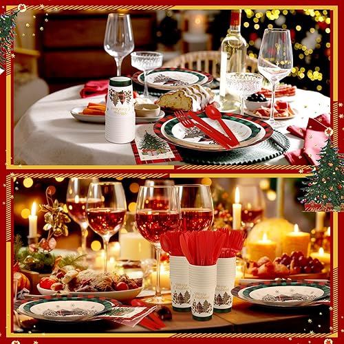 Miniatura 10 de Sinmoe Juego de 400 piezas de vajilla desechable de verano para 50 invitados, estrellas de mar, conchas de mar, platos de papel y servilletas de