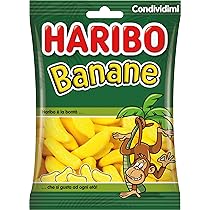 Haribo Banane, Caramelle Gommose, Gusto Frutta, Ideali per Feste e Dolci Momenti Di Relax – 175gr