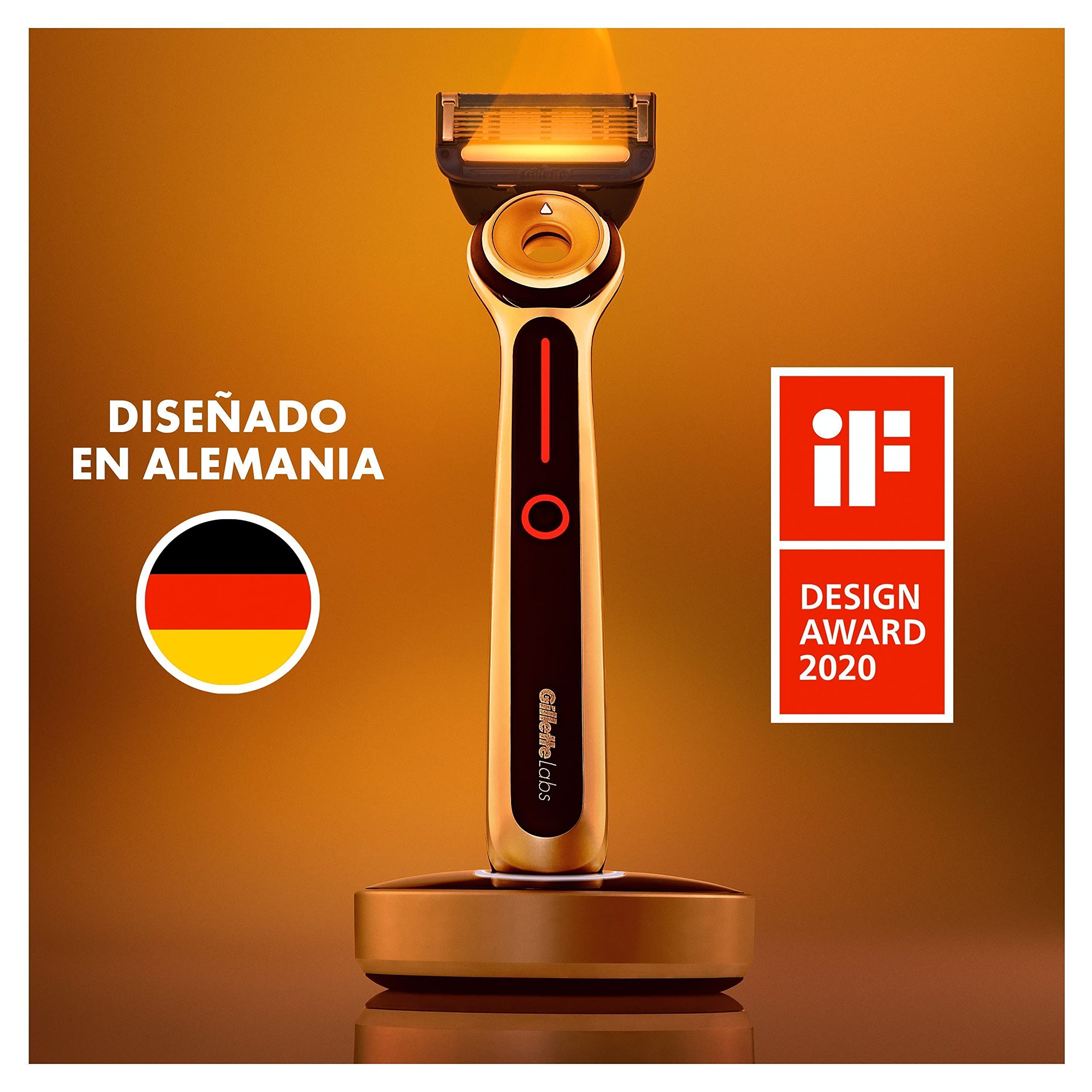 Gillette Labs Heated Razor Cuchillas de Afeitar Hombre, Paquete de 10 Cuchillas de Recambios