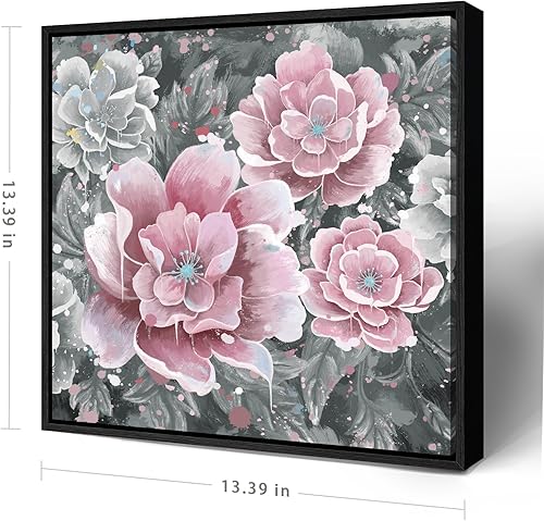 Vista 187 de Lienzo decorativo para pared, baño, estilo bohemio, costero, granja, vaca, montaña, flor, ilustración, obra de arte floral, paisaje rústico de Arte