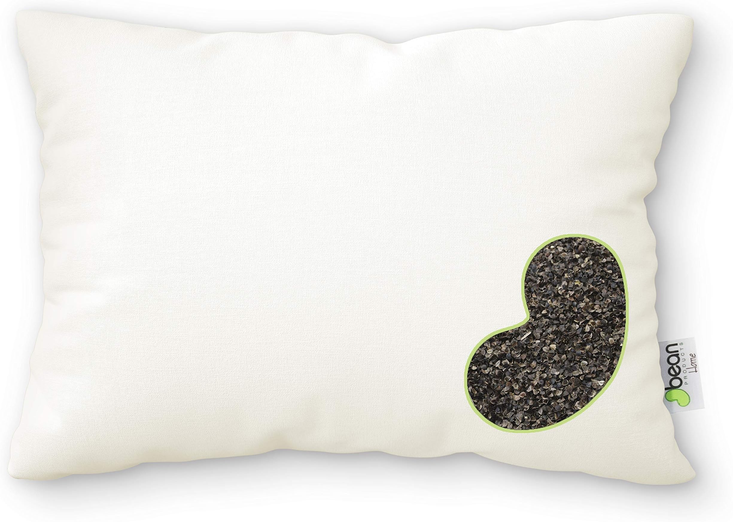 Bean Products Wheatdreamz 13" X 18" Travel Toddler Pillow Cotton Zippered Shell With Organic Buckwheat Hull Filling 13" x 18" TRAVEL/TODDLER Cotton + Buckwheat