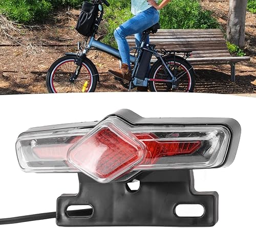 Miniatura 5 de Luz de señal de advertencia de bicicleta eléctrica de 36V-60V, luz trasera de bicicleta eléctrica, señal de advertencia dos en uno, señal de