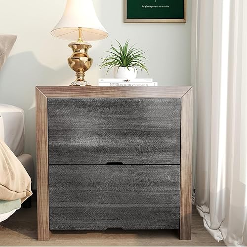 Miniatura 4 de YENHOME Papel de contacto de madera negra de 30 x 200 pulgadas, papel tapiz de madera para despegar y pegar, papel de contacto de grano de madera