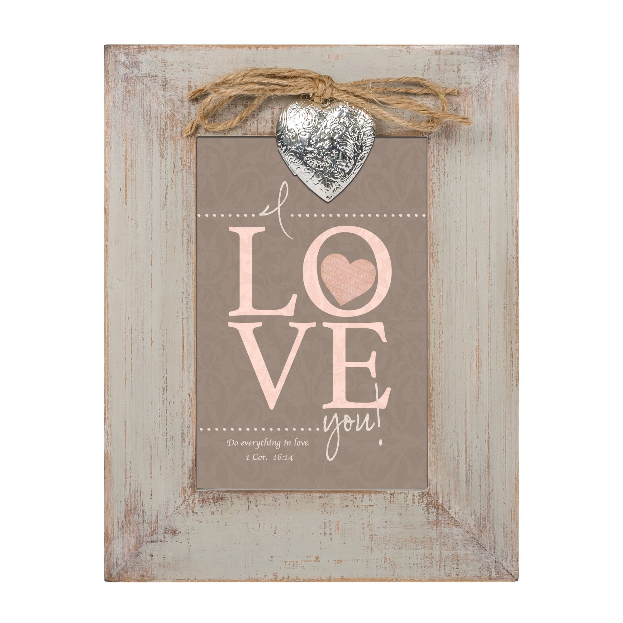 Cadre photo en bois message d'amour cadeau anniversaire et mariage
