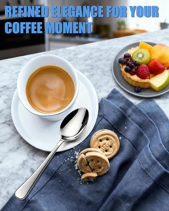 Coffee Spoons - 12 Pcs 5.5 inches (14cm) Stainless Steel Spoon