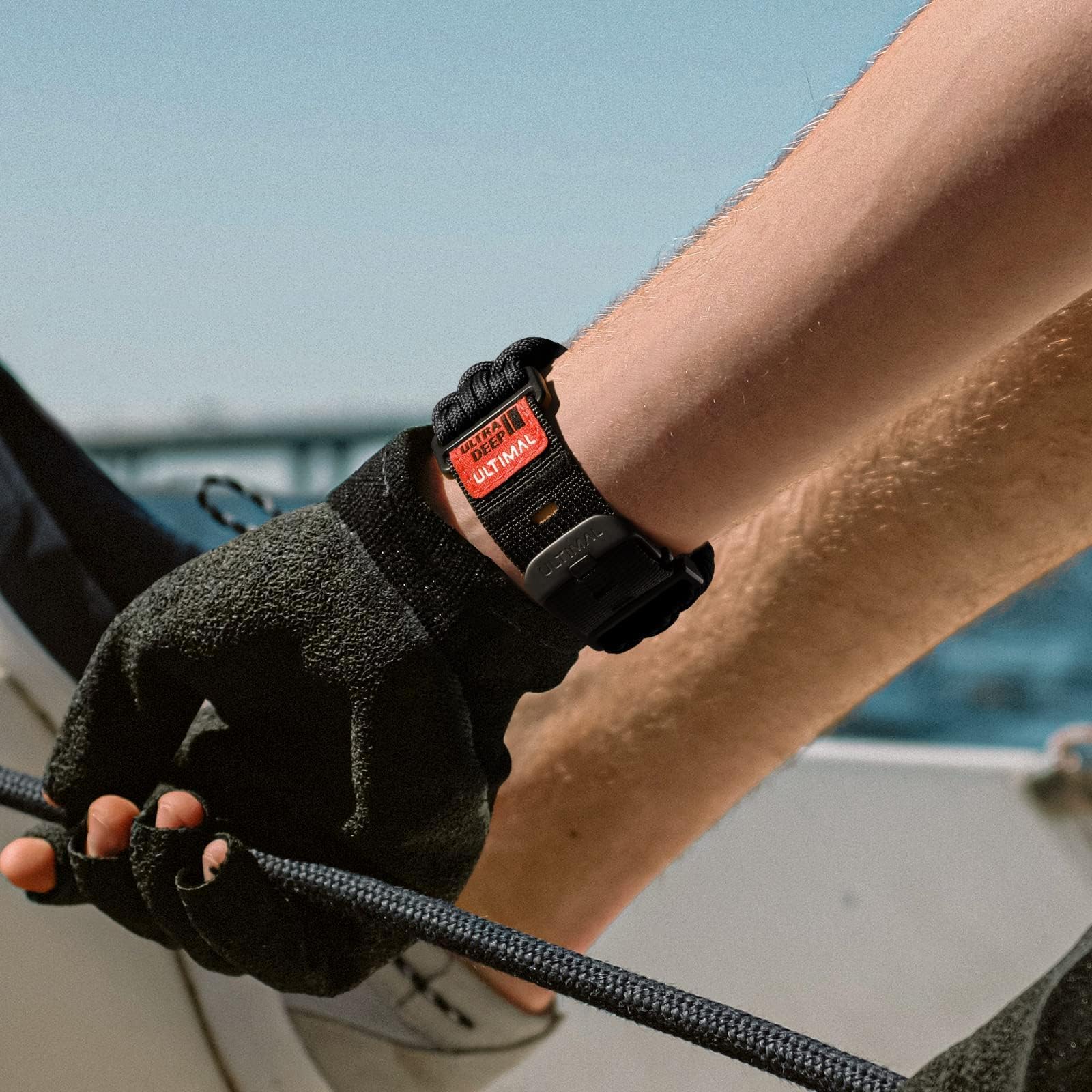 ULTIMAL Correa compatible con Apple Watch de 49 mm/45 mm/44 mm/42 mm, correa de nailon trenzado para deportes al aire libre con hebilla ajustable para Series 1/2/3/4/5/6/SE/7/8/9/Ultra 2/1