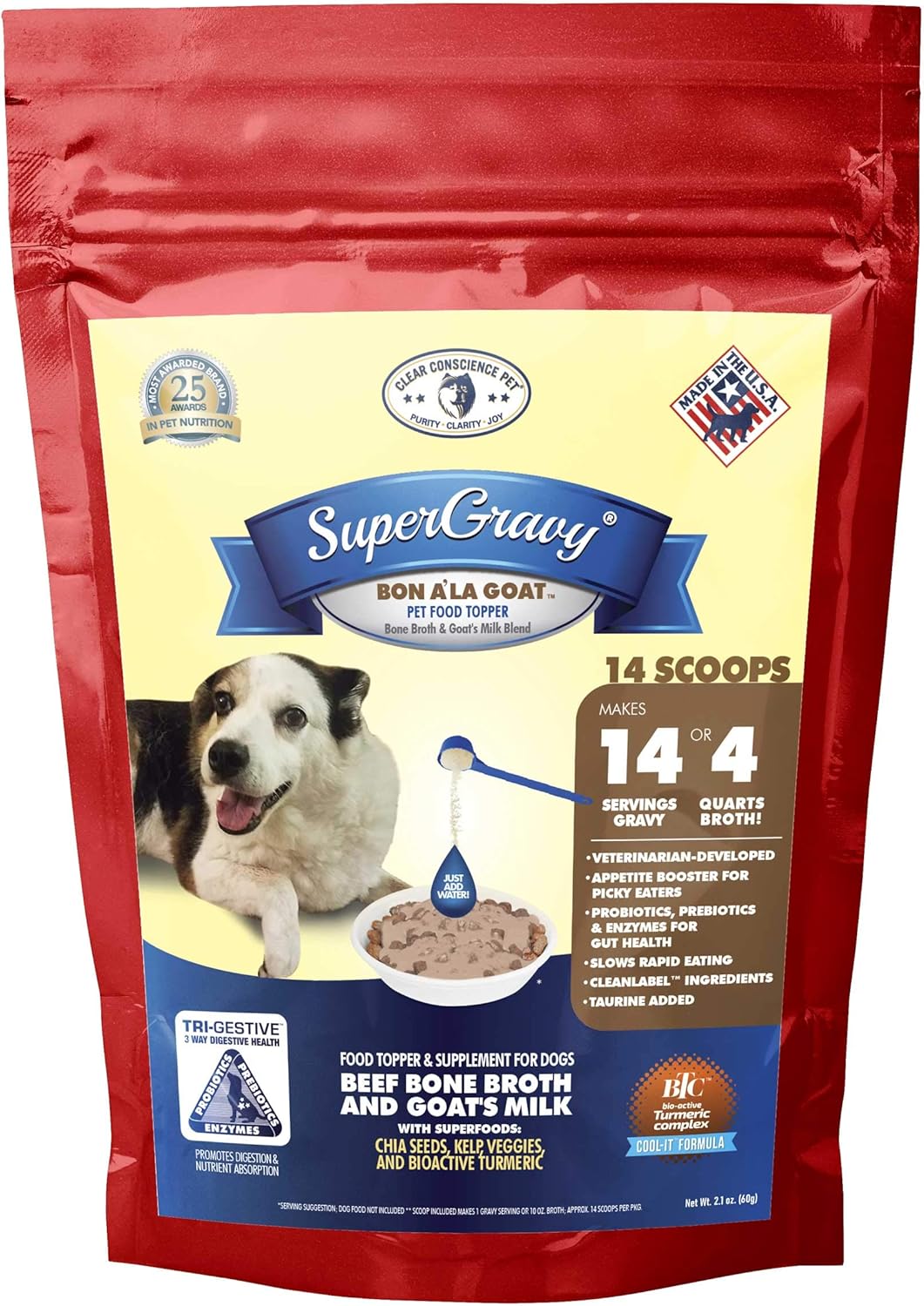 Buy Clear Conscience Pet Bon A La Goat Super Gravy Natural Dog Food Gravy Topper Beef Bone Broth Goat Milk For Dogs Gluten Free Grain Free Online In Indonesia B08s5sznxq