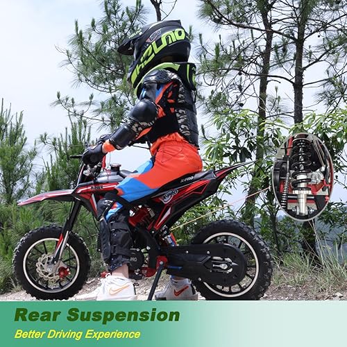 Miniatura 6 de X-PRO Hawk - Mini bicicleta de cross, motocicleta de gasolina de 4 tiempos! Bicicleta de pit 40CC, arranque manual, ruedas de 25 cm! (Rosa)