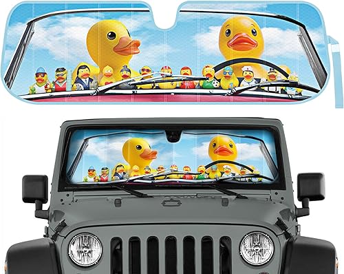 Miniatura 10 de BDK Parasol para Jeep Wrangler JK, JL, CJ, YJ, TJ y Jeep Gladiator 2020-2021, ajuste personalizado, plegable, acordeón, protección UV, 53 x 16.5