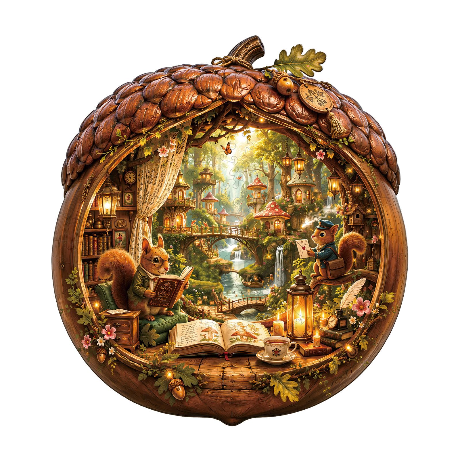 Wooden Puzzles for Adults, Acorn Wonder land Wood jigsaw puzzles for adults