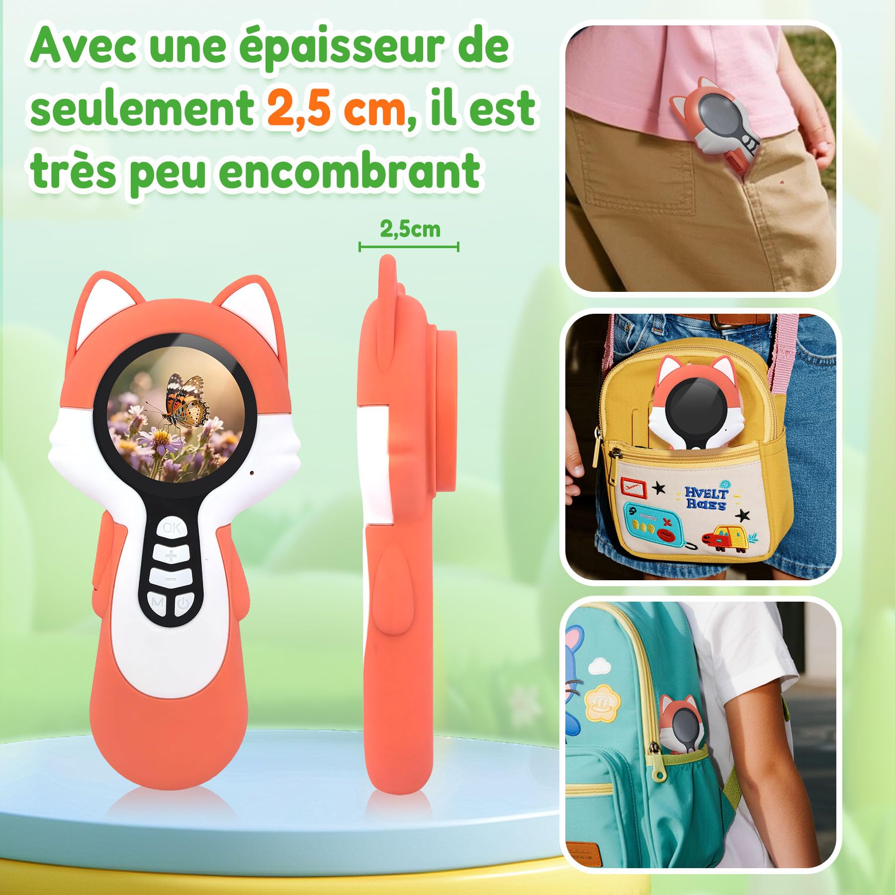 Microscope numérique 2 en 1 pour Enfants, Un Objectif Photo et Un Objectif de microscopique, Microscope Enfant 100X avec Carte mémoire 16GB, pour Petits explorateurs, Panda