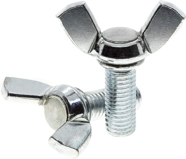 M4 x 10mm Butterfly Wing Screws Thumb Screws Wing Bolts Steel (Pack of 10)
