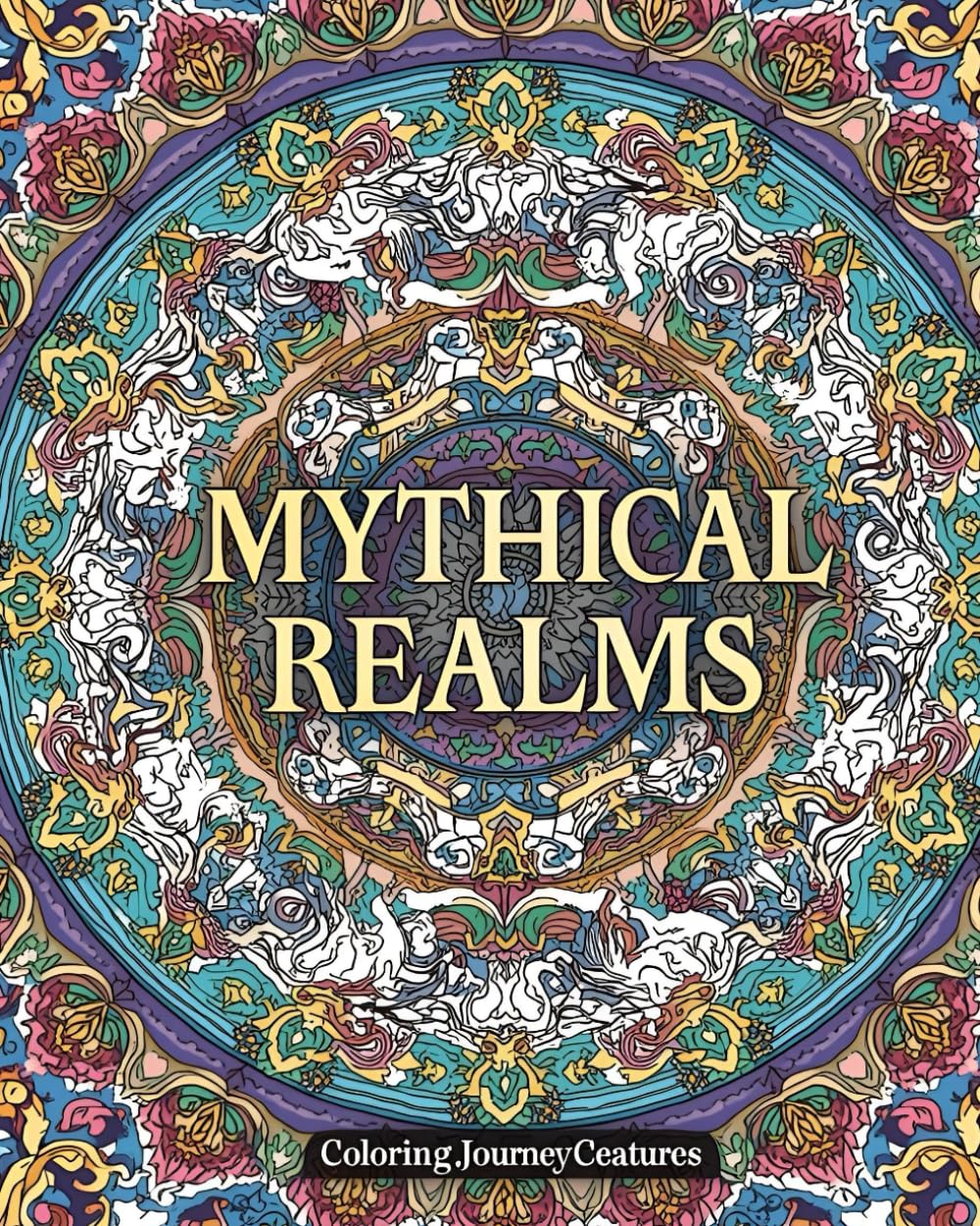 Mythical Realms: Coloring Journey Creatures: Creatures of Legend for Mindfulness & Anti-Stress Coloring