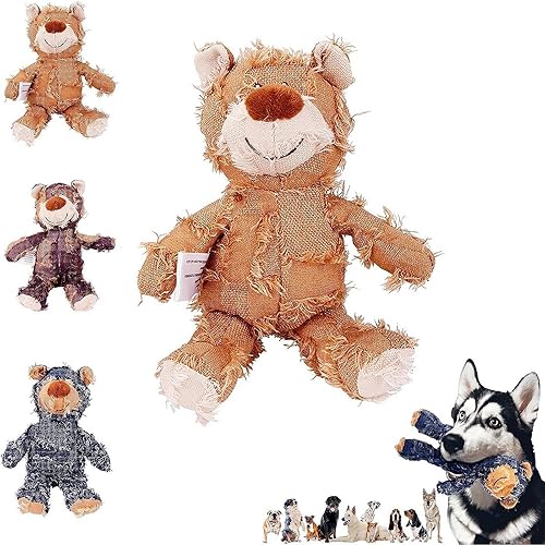 Nuevo oso indestructible y robusto 2023 juguete de peluche para perros, juguetes chirriantes indestructibles para perros, juguetes duraderos para