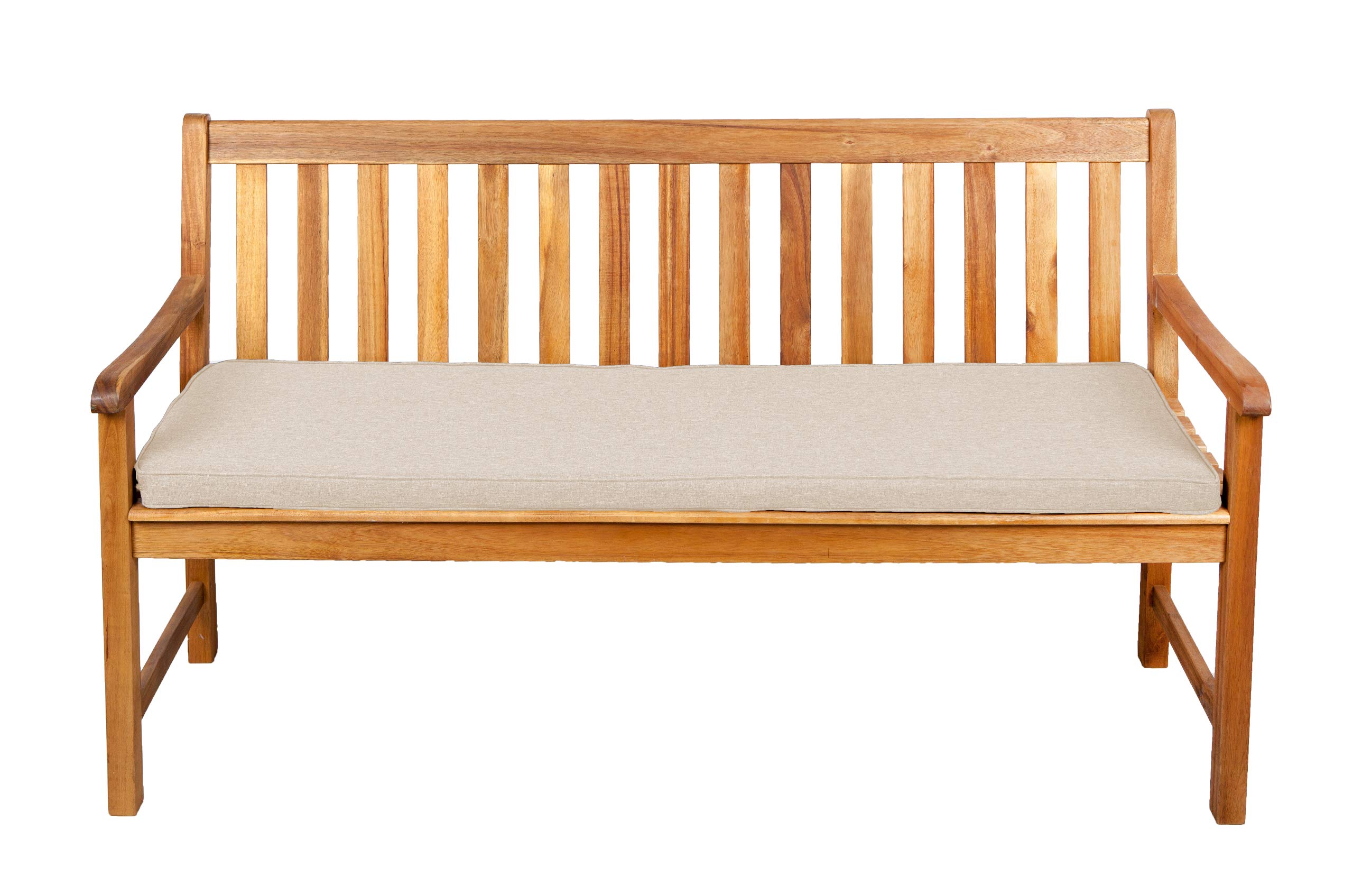 Gutekissen® Cuscino per panchina, altalena da giardino, sedile, liscio. FK5 (160x50x5, Crema)