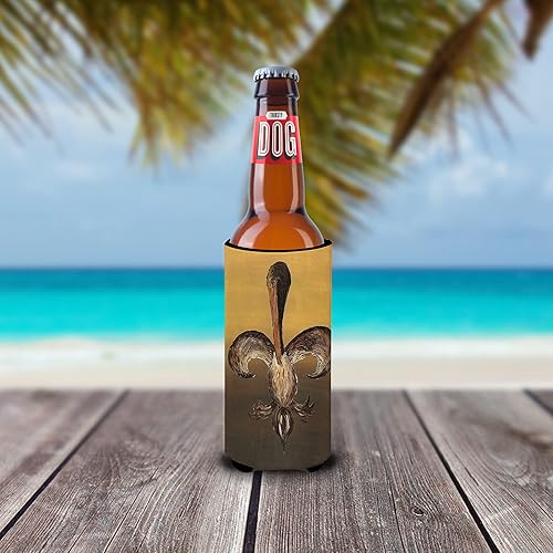 Vista 37 de Caroline's Treasures 8137LITERK Mardi Gras Fleur de lis Nation Botella de vino Hugger Botella Enfriador de Frigorífico Funda Abrazador Lavable a