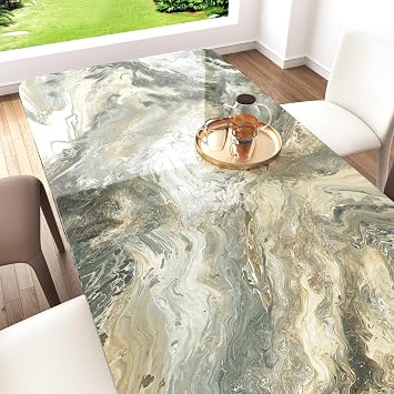 Green Gold Marble Peel and Stick Countertops Waterproof Thick Liquid Marble Contact Paper for Desk Vinyl Countertop Wrap Gold Granite Contact Paper for Sink Tables Cabinets Camper 15.8"x80"