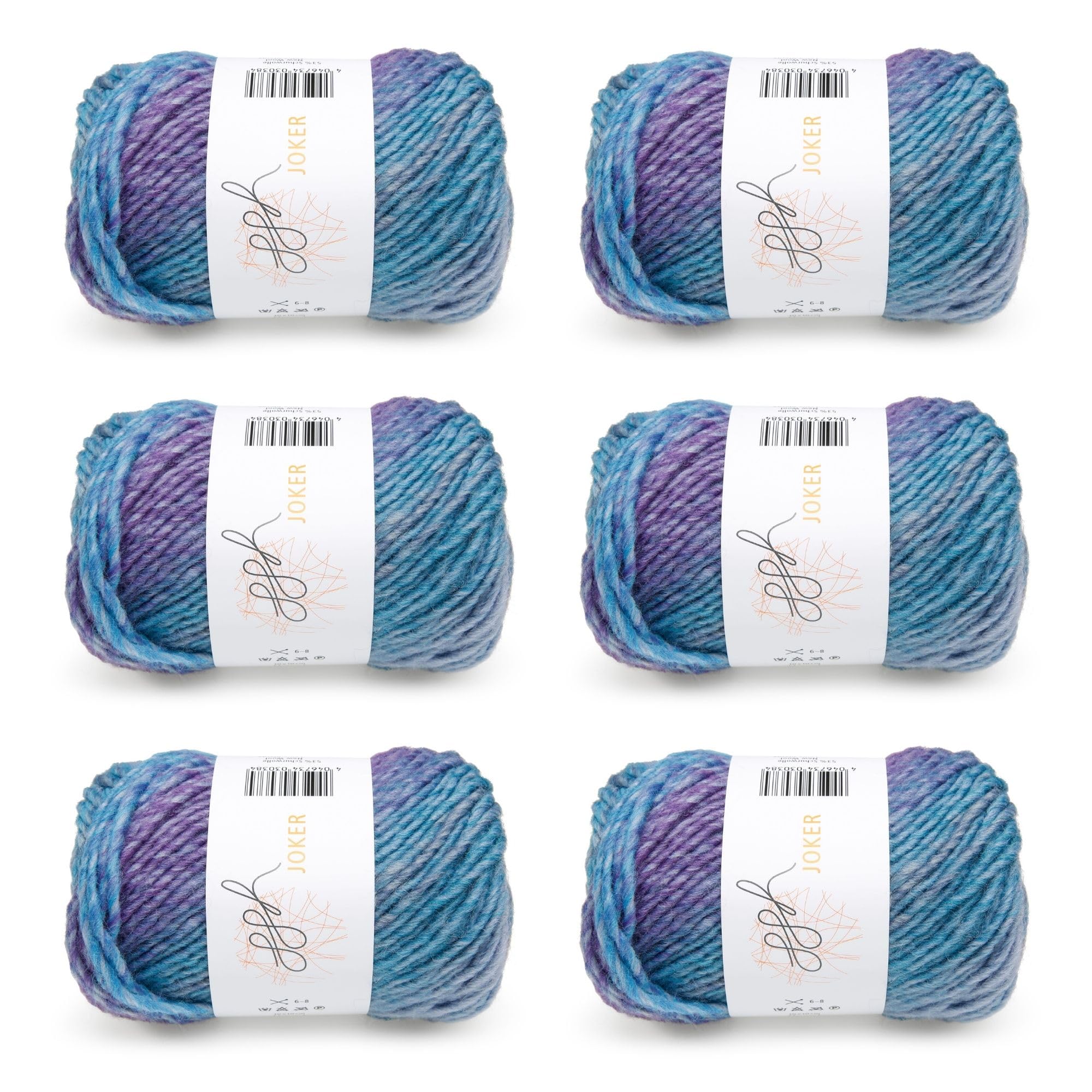Ggh Joker Box – 6 Knäuel Schurwolle Mit Farbverlauf, Perfekt Zum Stricken & Häkeln