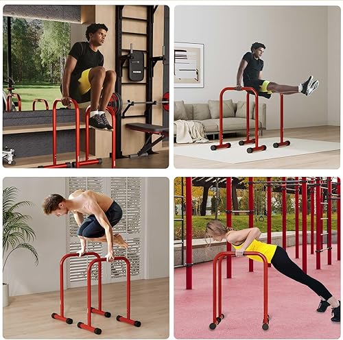 Miniatura 7 de Barra de inmersión ajustable, estación de soporte de inmersión, barra de fitness funcional, barras de inmersión fundamentales de entrenamiento de