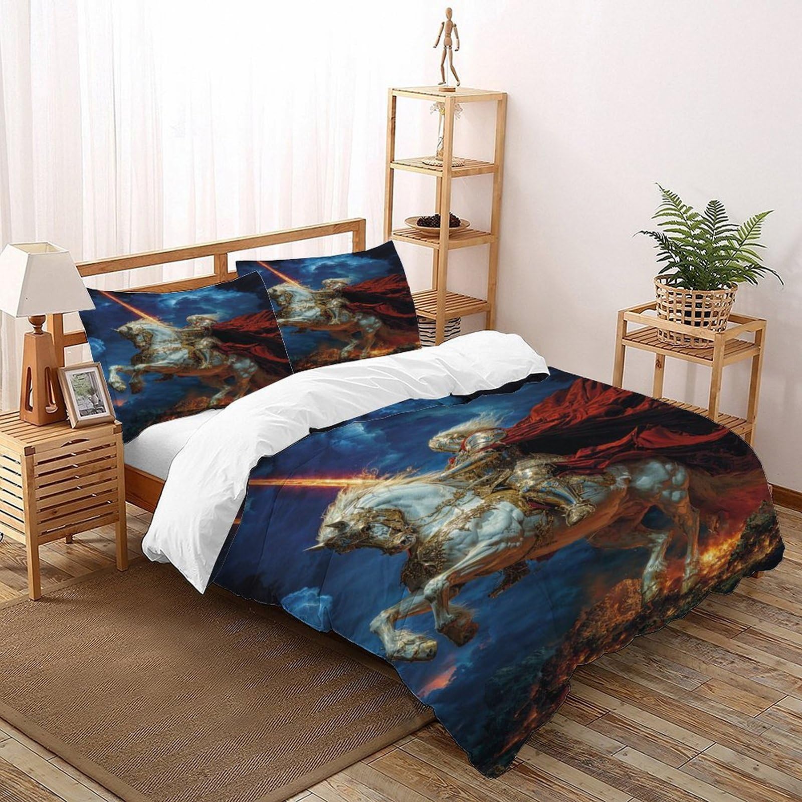 Housses de couettes cheval et style gothique 200x200cm pour transformer l'ambiance de votre chambre