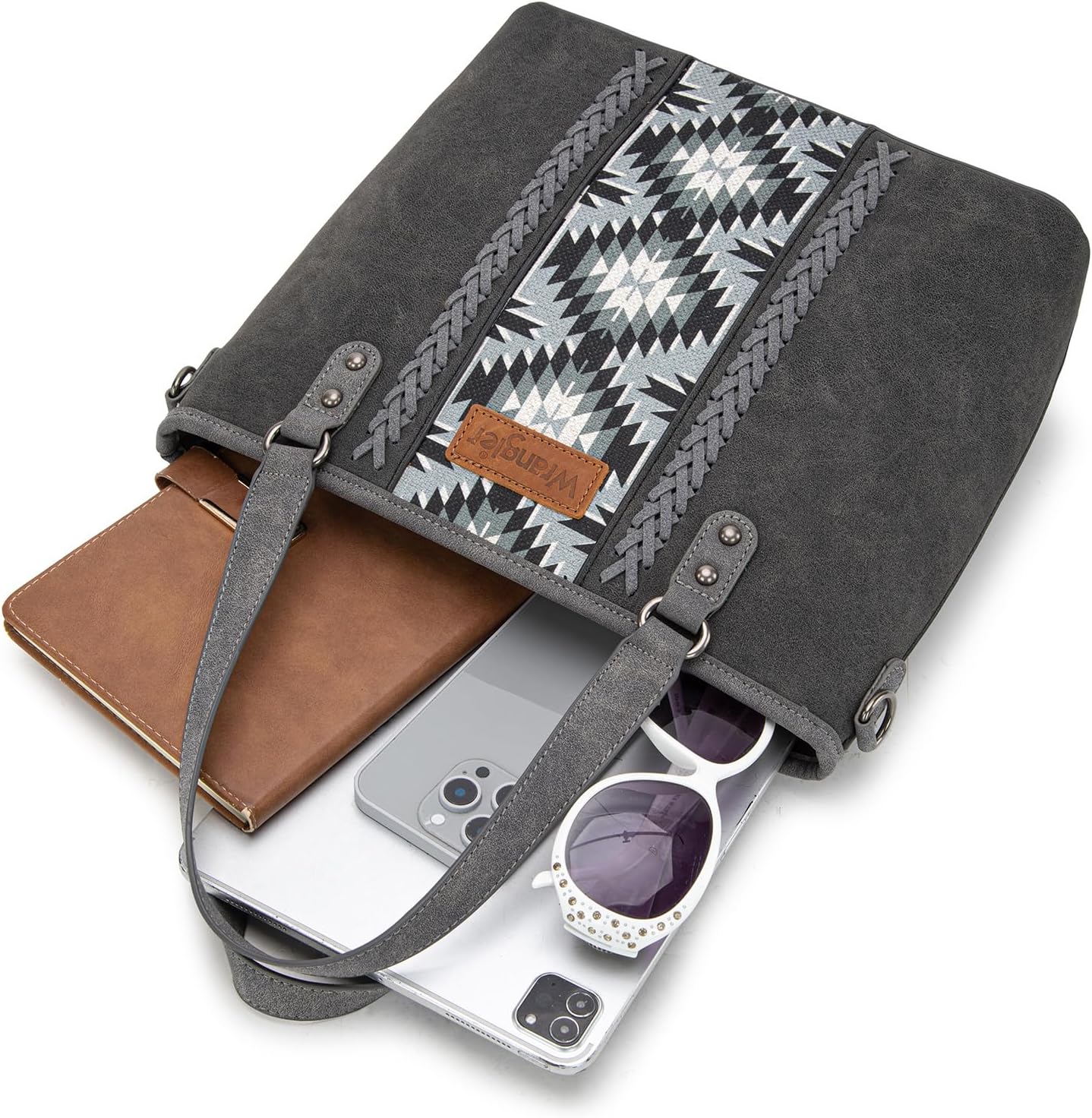 Montana West X Wrangler Tote Bag for Women Western Purses with Detachable Strap Medium Satchel Handbags | with Crossbody Strap - Image 6