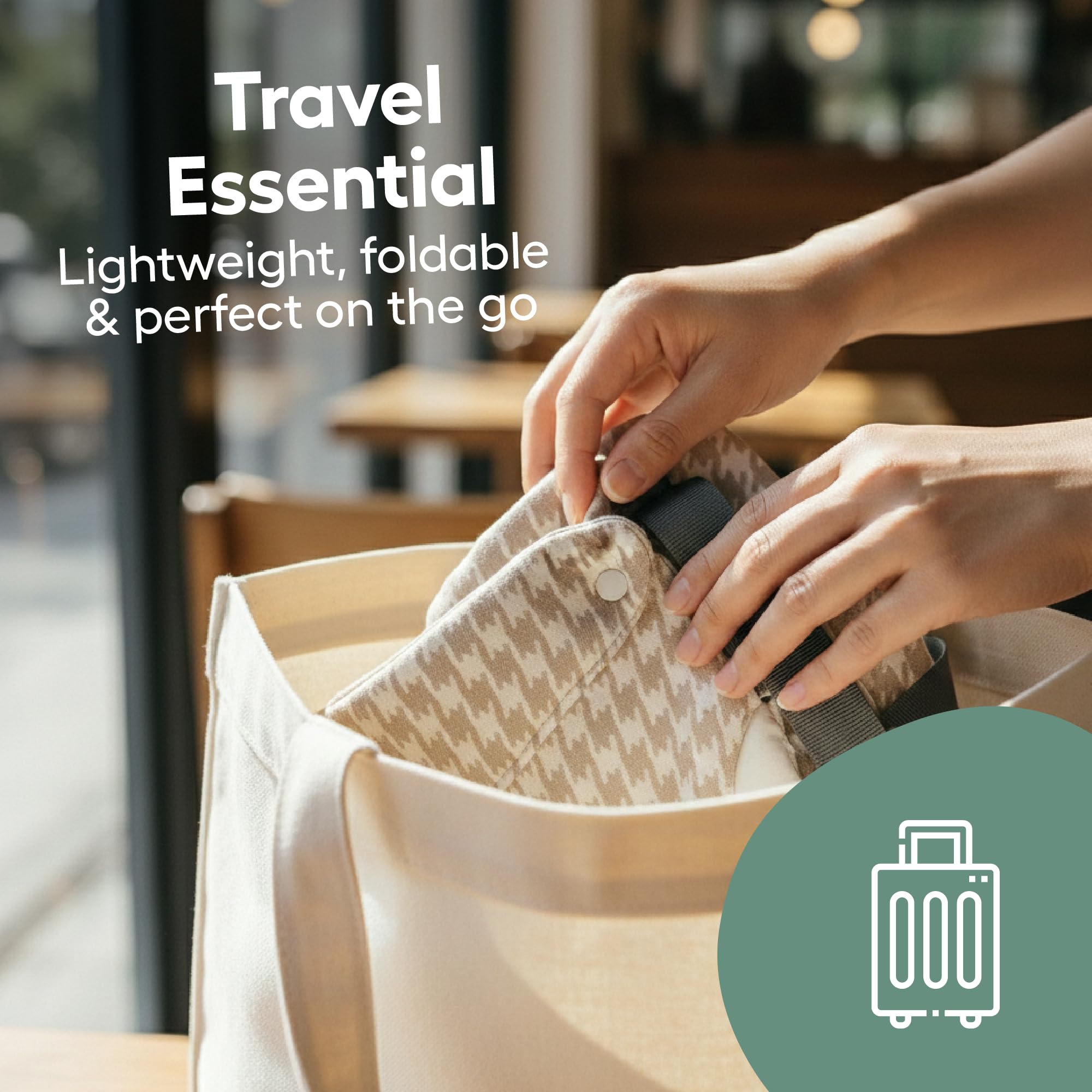 Baby Carrier - Forward & Back Facing Multi Position, 3 Months Plus Babies & Toddlers, Ergonomic & Supportive Waist Design, Adjustable Straps, Supports 7–44 lbs (3.2–20 kg) - Cream Dogtooth - 5