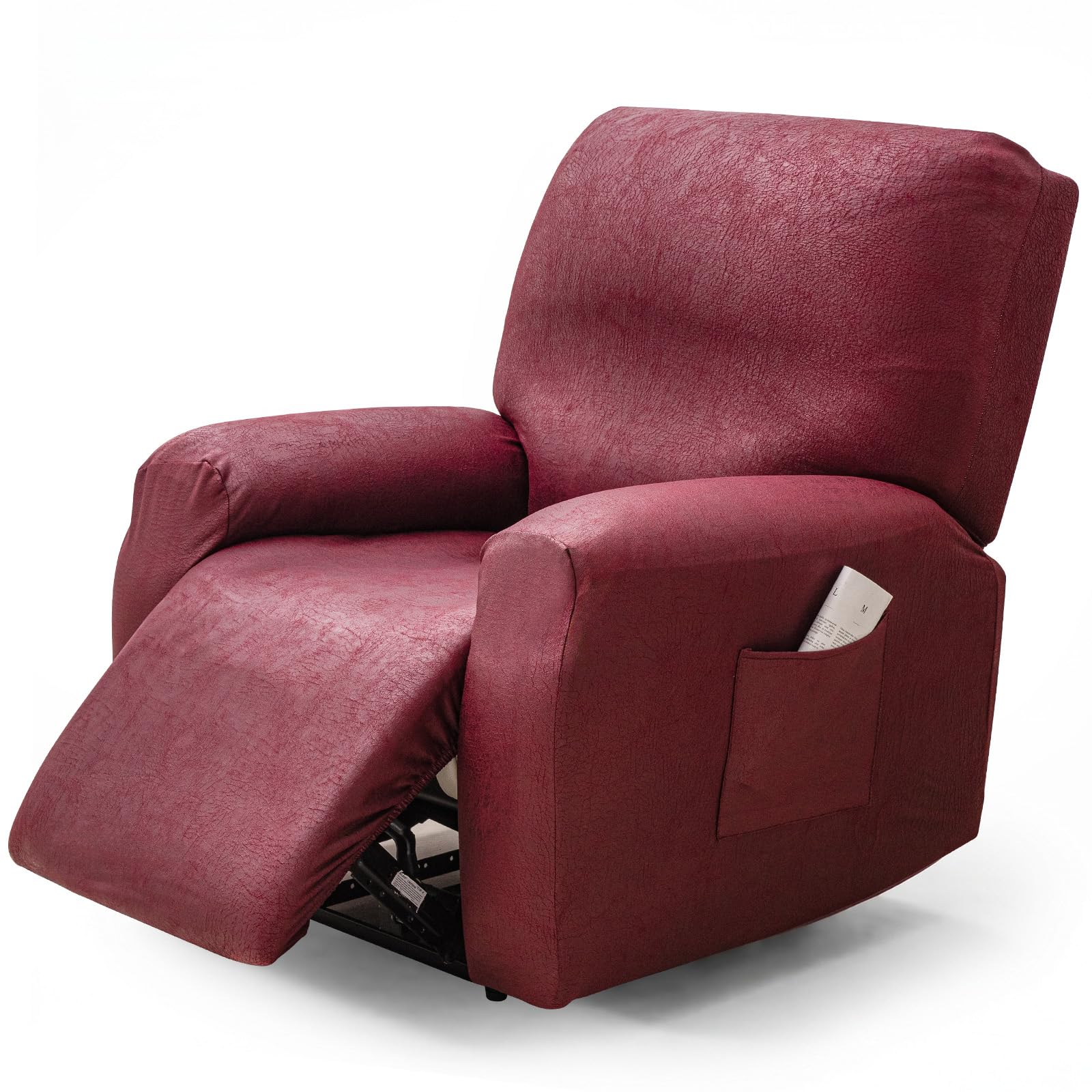 Topchances Stretch Recliner Chair Cover for Armchairs with Side Pocket