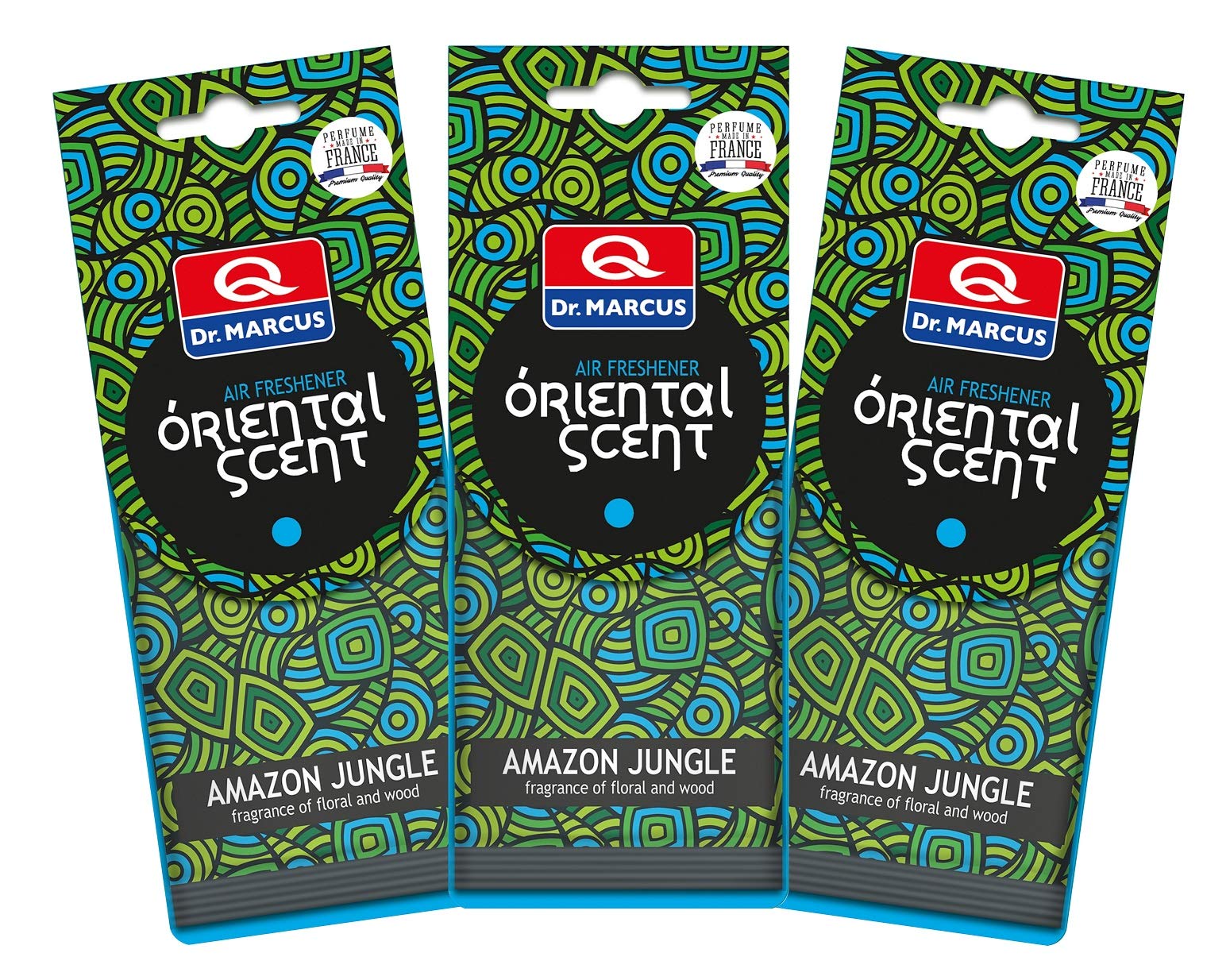 Dr Marcus Car Air Freshener Oriental Scent - Amazon Jungle (Made in Europe), Pack of 3