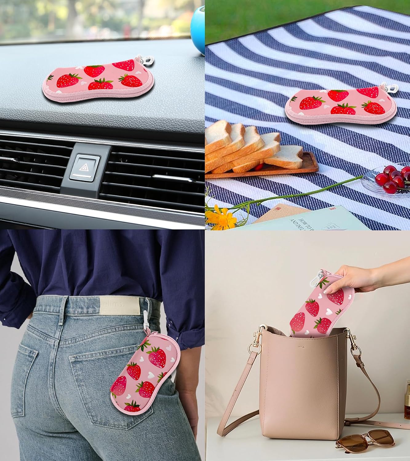 Sunglasses Case Soft Glasses Cases for Women Pouch Eyeglass Bag Eye Glass Kids Girls Sun Glasses Cute Kawaii