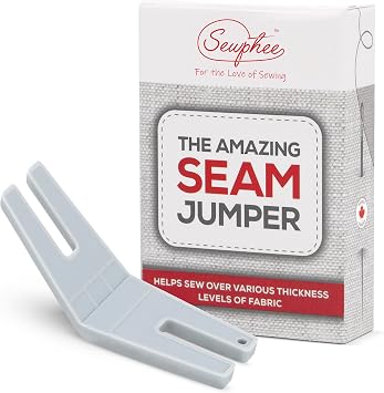Hump Jumper Sewing Tool - Bulky Seam Aid for Sewing Buttons & Flush Plate Presser Foot Perfect for Hemlines & Denim - Foot Attachments, Tools and Gadgets fits Husqvarna Viking, Brother, Singer, Janome