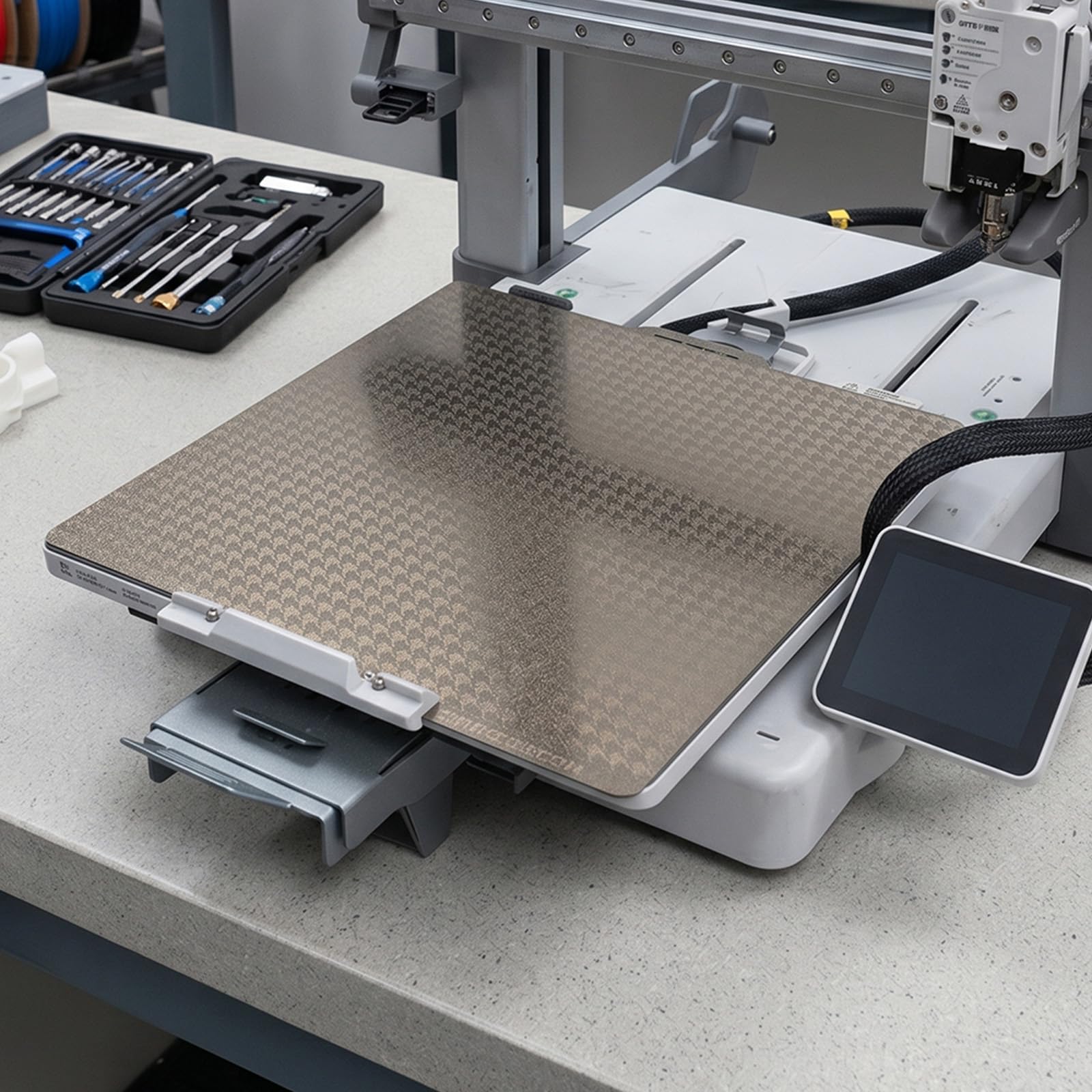 Ensemble de matériel de changement de plaque pour imprimante 3D de laboratoire de bureau, accessoires de remplacement de plaques mécaniques en métal avec supports préconstruits, rails et pièces de