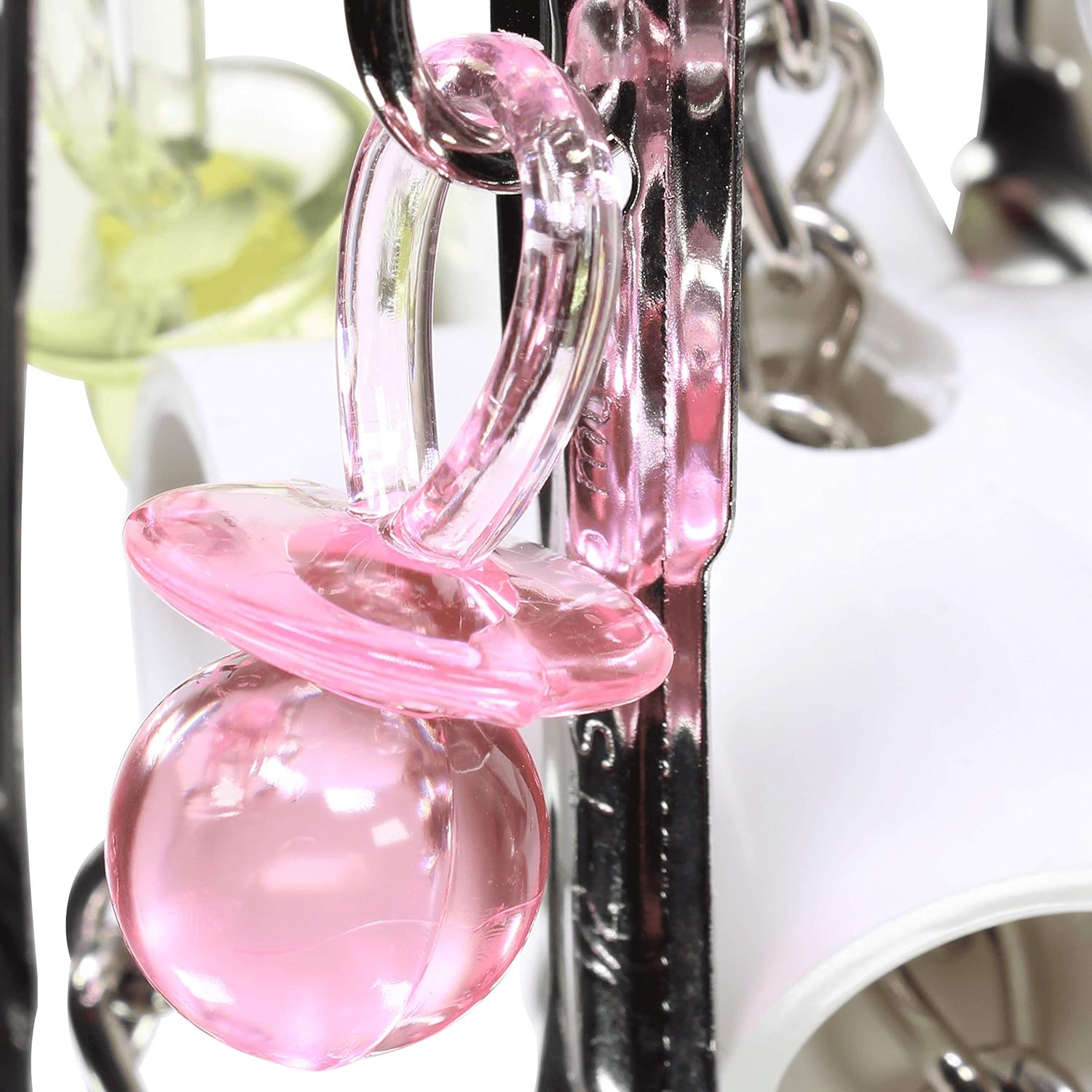 Bonka Bird Toys 3500 Duo Spoon Clacker Medium Bird Toy, 16" Tall, 3.5" Wide, Stainless Steel Measuring Spoons, Colorful Acrylic Pacifiers, Durable Plastic Joints, Interactive Noise-Making Toy