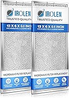 Vista 1 de Filtro de grasa para microondas compatible con microondas Whirlpool y GE, paquete de 2 unidades de aproximadamente 13 x 6 pulgadas