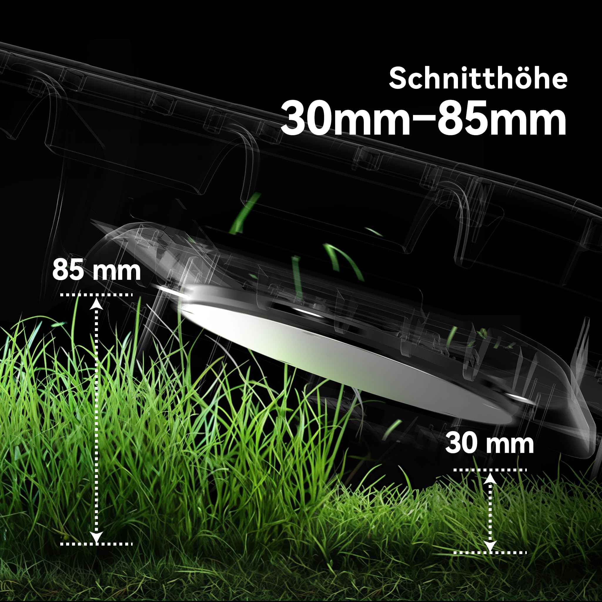 Neomow X SE Mähroboter ohne Begrenzungskabel, bis 3000㎡, 3D LiDAR SLAM+Vision Fusion Kartierung, Keine RTK-Station Erforderlich, mit 4G Modul und GPS, Schnitthöhe 30-85 mm, 45% Steigung, Leise