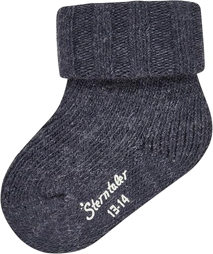 Sterntaler Calcetines de bebé de lana, azul mel., 13-14