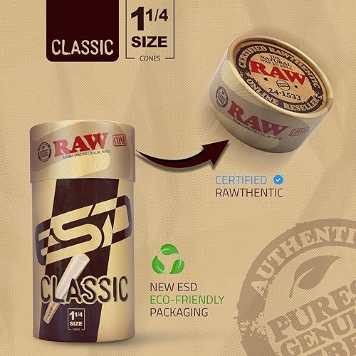 Miniatura 10 de RAW Paquete de soporte para funda de tamaño King  50 conos preenrollados RAW y estuche de tres árboles  Protege tus rollos preenrollados  Tamaño