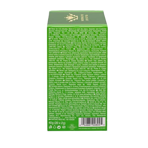 Miniatura 4 de Ahmad Tea s - Té verde original de 1.4 onzas - 20 bolsas de té