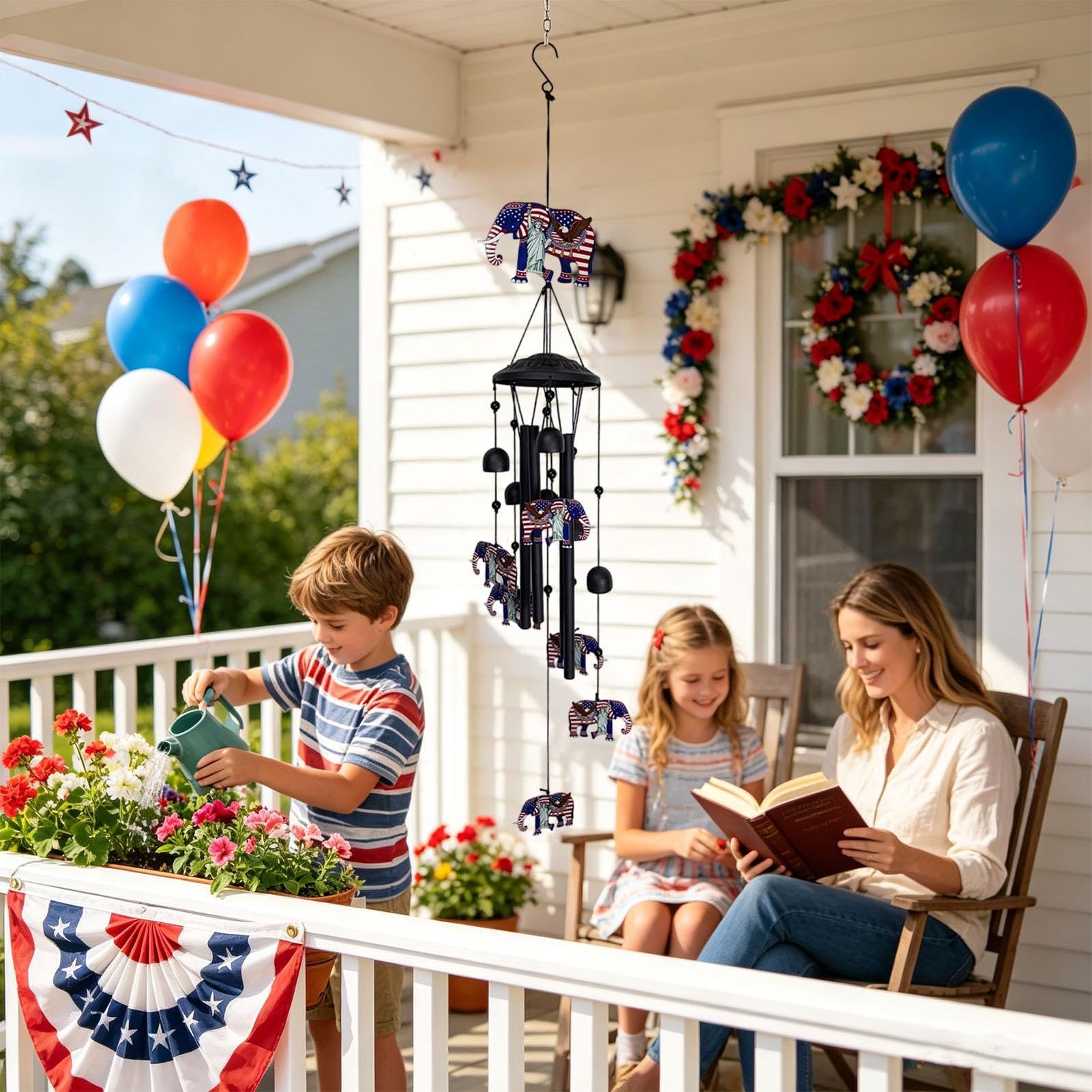 Campana de águila decorativa para exteriores, resistente a la intemperie, con pequeños cascabeles, para canalones, jardines, patios, porches, balcones, familias, propietarios de casa
