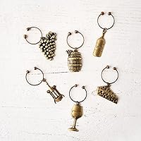Vista 5 de Twine Dijes de vino y marcadores de bebidas para copas de vino, 6