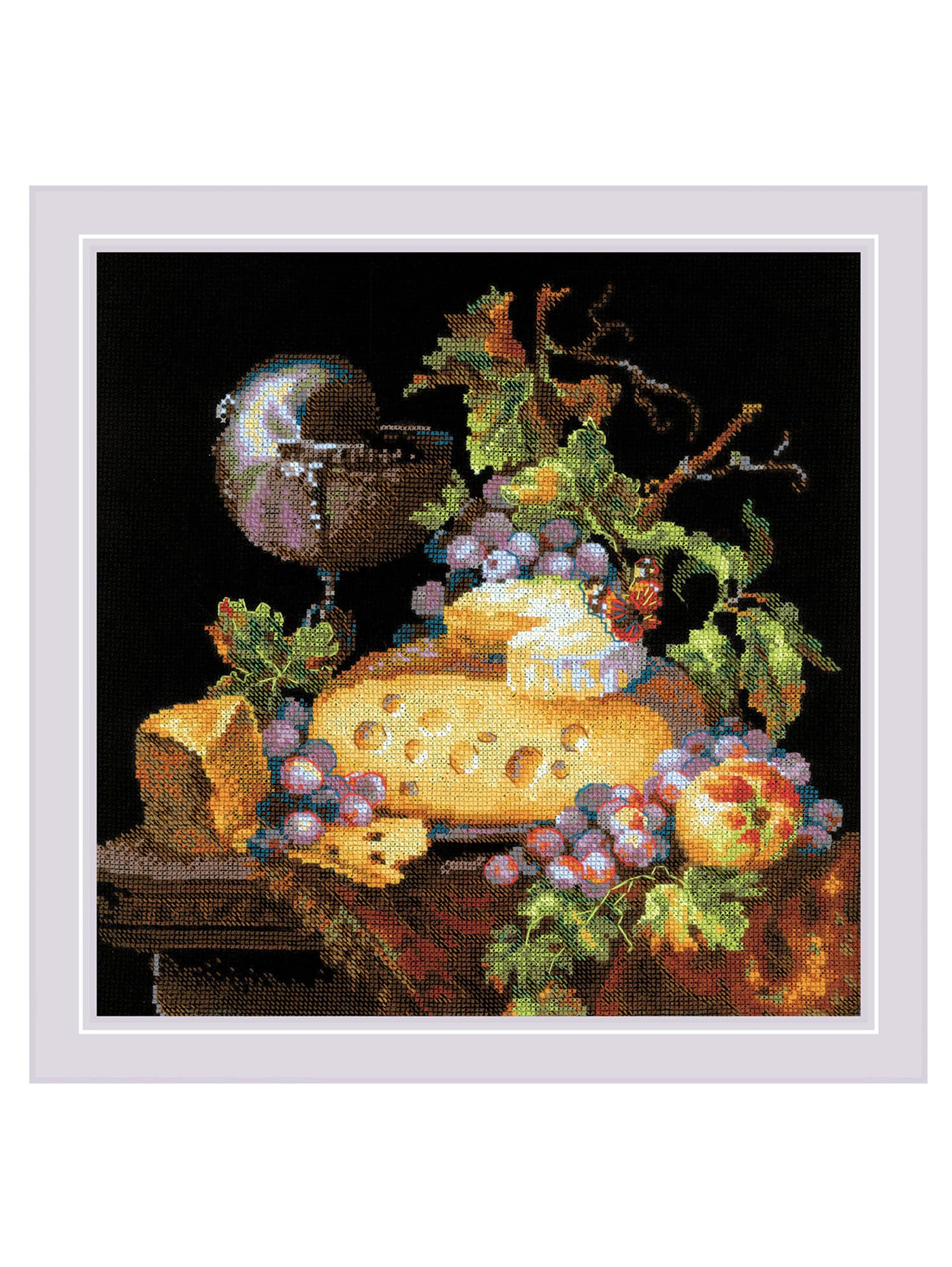 RIOLIS Kreuzstich-Set 'Meine Familie' – Inkl. Stoff, Garn, Nadel & Anleitung, 30 X 21 Cm