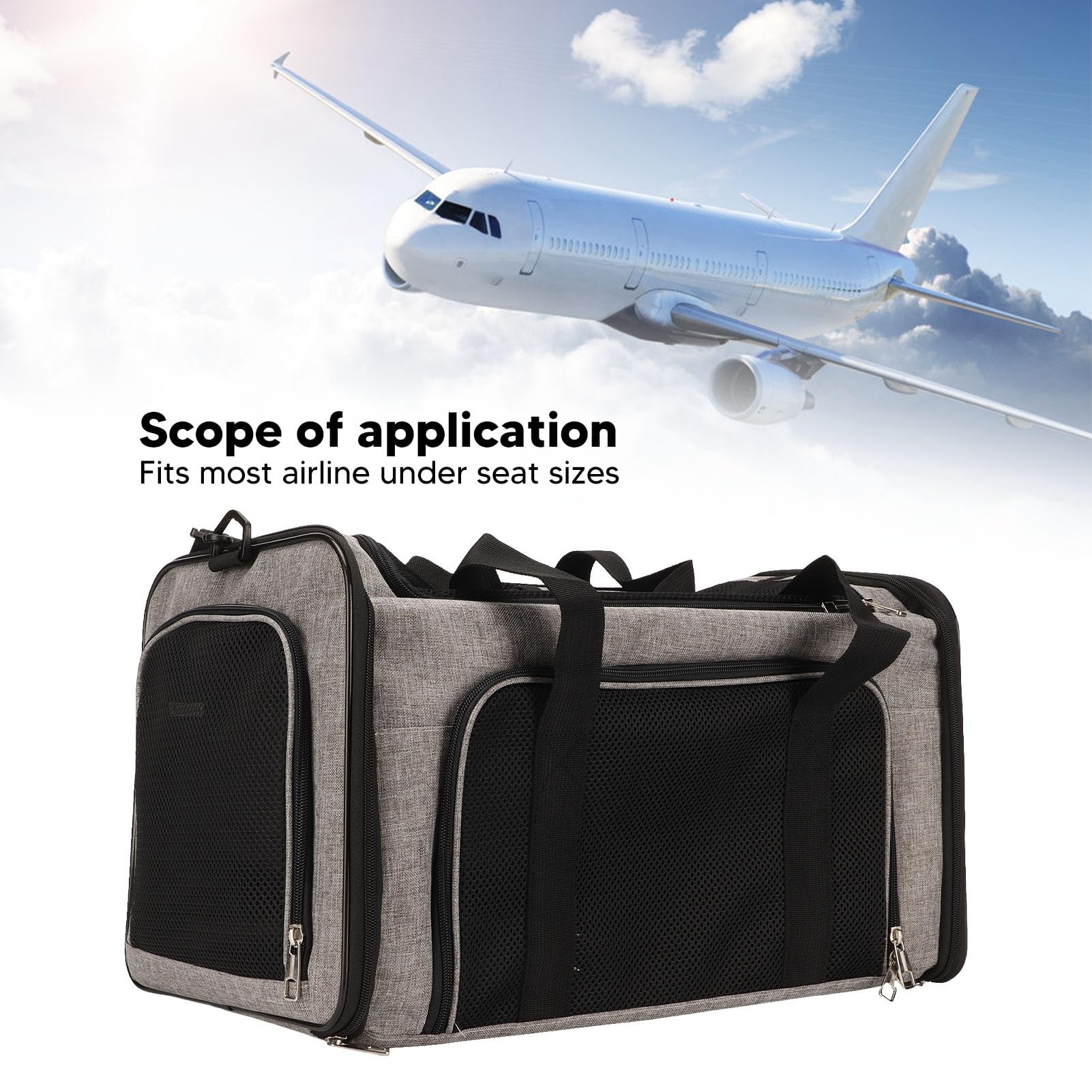 Amazon.co.jp: 折りたたみ式ペットキャリーバッグ、ポータブル通気性