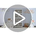 Storage Bins with Lid 120QT, Stackable Storage Containers with Wheels and Magnetic Doors, Plastic Clothes Closet Organizers and Storage Box for Pantry, Home and Office (4 Pack)