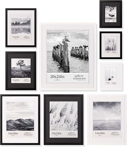 Miniatura 10 de Gallery Solutions - Marco de fotos con paspartú doble Airfloat, para pared, 8 x 10 pulgadas, blancoblanco