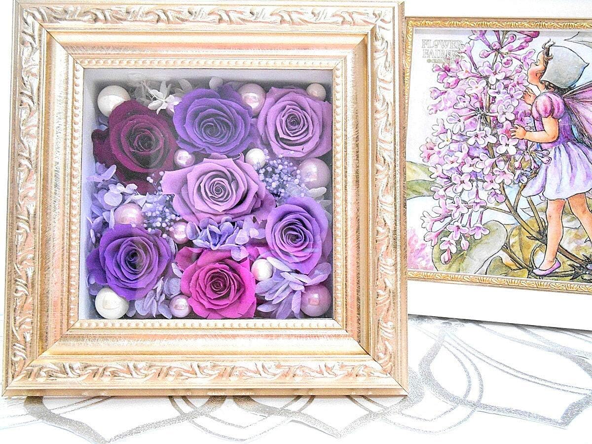 古希 お祝い プリザーブドフラワー 女性 プレゼント 花 内祝い ギフト 100歳 法人 スワロフスキー 名前入り 開店祝い アンティークフレーム 名入れ 開業祝い 卒寿祝い 金婚式 銀婚式 70歳 赤 プレミアム サプライズ 高級 紫