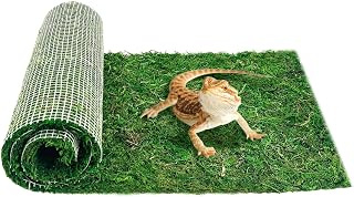Apatal Reptile Carpet Terrarium Mat - Cuttable Natural Moss Liner Green Substrate for Bearded Dragon Gecko Lizard Snake Tortoise, 11.81x47.24in